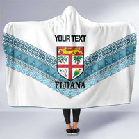 Custom Fiji Tapa Rugby 2025 Hooded Blanket Go Champions Fijiana