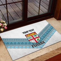 Custom Fiji Tapa Rugby 2025 Rubber Doormat Go Champions Fijiana