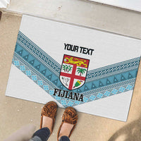 Custom Fiji Tapa Rugby 2025 Rubber Doormat Go Champions Fijiana