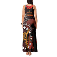 Cook Islands ANZAC Day Tank Maxi Dress Poppies With Sea Turtle LT14 - Polynesian Pride