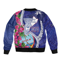 Biba Guam Liberation Day Bomber Jacket Tano y Chamoru Latte Stone Blue