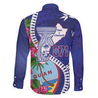 Biba Guam Liberation Day Family Matching Mermaid Dress and Hawaiian Shirt Tano y Chamoru Latte Stone Blue LT14 - Polynesian Pride