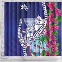 Biba Guam Liberation Day Shower Curtain Tano y Chamoru Latte Stone Blue