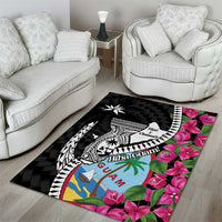 Biba Guam Liberation Day Area Rug Tano y Chamoru Latte Stone Black