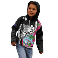 Biba Guam Liberation Day Kid Hoodie Tano y Chamoru Latte Stone Black