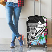 Biba Guam Liberation Day Luggage Cover Tano y Chamoru Latte Stone Black