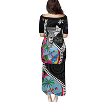 Biba Guam Liberation Day Puletasi Tano y Chamoru Latte Stone Black