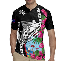 Biba Guam Liberation Day Rugby Jersey Tano y Chamoru Latte Stone Black