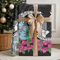 Biba Guam Liberation Day Wrapping Paper Tano y Chamoru Latte Stone Black - Polynesian Pride