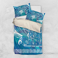 Kuri Dog Waka New Zealand Matariki Bedding Set Ocean Sharks Maori Tattoo