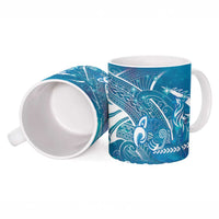 Kuri Dog Waka New Zealand Matariki Ceramic Mug Ocean Sharks Maori Tattoo