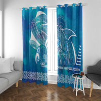 Kuri Dog Waka New Zealand Matariki Window Curtain Ocean Sharks Maori Tattoo