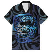 Tuna Eel New Zealand Matariki Family Matching Summer Maxi Dress and Hawaiian Shirt He Piko He Taniwha Maori Pattern LT14 Dad's Shirt - Short Sleeve Purple - Polynesian Pride