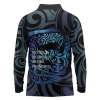 Tuna Eel New Zealand Matariki Long Sleeve Polo Shirt He Piko He Taniwha Maori Pattern