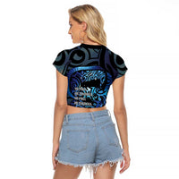 Tuna Eel New Zealand Matariki Raglan Cropped T Shirt He Piko He Taniwha Maori Pattern
