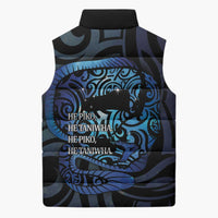 Tuna Eel New Zealand Matariki Sleeveless Puffer Jacket He Piko He Taniwha Maori Pattern