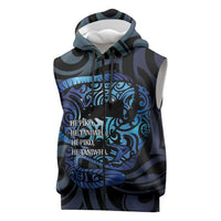 Tuna Eel New Zealand Matariki Sleeveless Zip Hoodie He Piko He Taniwha Maori Pattern