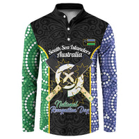 Personalised South Sea Islanders National Recognition Day Button Sweatshirt Australia Aboriginal Vanuatu Pig Tusk