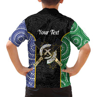 Personalised South Sea Islanders National Recognition Day Family Matching Long Sleeve Bodycon Dress and Hawaiian Shirt Australia Aboriginal Vanuatu Pig Tusk