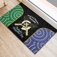 Personalised South Sea Islanders National Recognition Day Rubber Doormat Australia Aboriginal Vanuatu Pig Tusk