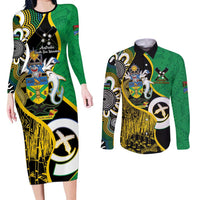 Australian South Sea Islanders National Recognition Day Couples Matching Long Sleeve Bodycon Dress and Long Sleeve Button Shirt Solomon Islands And Vanuatu Culture