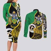 Australian South Sea Islanders National Recognition Day Couples Matching Long Sleeve Bodycon Dress and Long Sleeve Button Shirt Solomon Islands And Vanuatu Culture