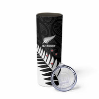 New Zealand Silver Fern Rugby Skinny Tumbler All Black Go Champions Maori Pattern LT14