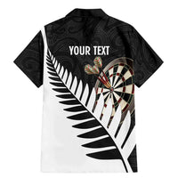 Personalised New Zealand Darts Family Matching Mermaid Dress and Hawaiian Shirt Silver Fern Aotearoa Maori Pattern - Polynesian Pride
