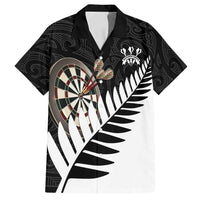 Personalised New Zealand Darts Family Matching Tank Maxi Dress and Hawaiian Shirt Silver Fern Aotearoa Maori Pattern - Polynesian Pride