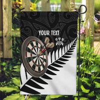 Personalised New Zealand Darts Garden Flag Silver Fern Aotearoa Maori Pattern - Polynesian Pride