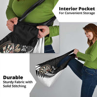 Personalised New Zealand Darts Grocery Bag Silver Fern Aotearoa Maori Pattern - Polynesian Pride