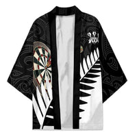 Personalised New Zealand Darts Kimono Silver Fern Aotearoa Maori Pattern - Polynesian Pride