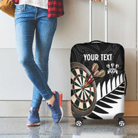 Personalised New Zealand Darts Luggage Cover Silver Fern Aotearoa Maori Pattern - Polynesian Pride
