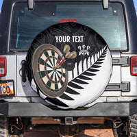Personalised New Zealand Darts Spare Tire Cover Silver Fern Aotearoa Maori Pattern - Polynesian Pride