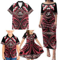 Aotearoa Ngai Te Rangi Personalised Family Matching Puletasi and Hawaiian Shirt Maori Iwi Poutama Puhoro Tattoo LT14 - Polynesian Pride