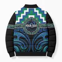 Aotearoa Ngati Ranginui Personalised Bomber Puffer Jacket Maori Iwi Poutama Puhoro Tattoo LT14 - Polynesian Pride