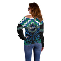 Aotearoa Ngati Ranginui Personalised Off Shoulder Sweater Maori Iwi Poutama Puhoro Tattoo LT14 - Polynesian Pride