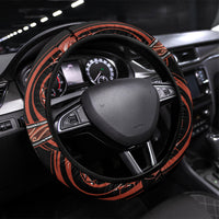 Aotearoa Tapuika Steering Wheel Cover Maori Iwi Poutama Puhoro Tattoo LT14 Universal Fit Red - Polynesian Pride