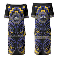 Aotearoa Ngati Raukawa Personalised Couples Matching Puletasi and Hawaiian Shirt Maori Iwi Poutama Puhoro Tattoo LT14 - Polynesian Pride