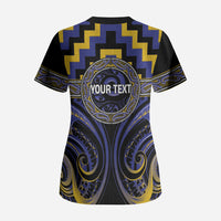 Aotearoa Ngati Raukawa Personalised Scrub Top Maori Iwi Poutama Puhoro Tattoo LT14 - Polynesian Pride