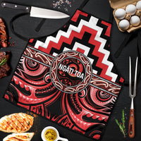 Aotearoa Ngati Toa Apron Maori Iwi Poutama Puhoro Tattoo LT14 Red - Polynesian Pride