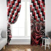 Aotearoa Ngati Toa Window Curtain Maori Iwi Poutama Puhoro Tattoo LT14 - Polynesian Pride