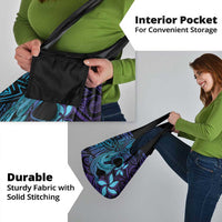 Nukuoro Atoll Grocery Bag Polynesian Shark Tattoo Purple Gradient Vibes