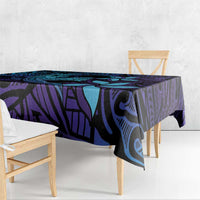 Nukuoro Atoll Tablecloth Polynesian Shark Tattoo Purple Gradient Vibes