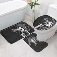 Black Hawaii Bathroom Set Hammerhead Shark Tattoo Curve Polynesian - Polynesian Pride