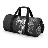 Black Hawaii Duffle Bag Hammerhead Shark Tattoo Curve Polynesian