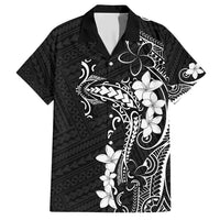 Black Hawaii Family Matching Short Sleeve Bodycon Dress and Hawaiian Shirt Hammerhead Shark Tattoo Curve Polynesian LT14 Dad's Shirt - Short Sleeve Black - Polynesian Pride