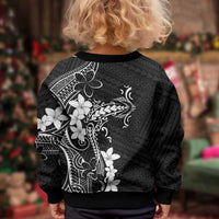 Black Hawaii Kid Ugly Christmas Sweater Hammerhead Shark Tattoo Curve Polynesian - Polynesian Pride