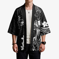 Black Hawaii Kimono Hammerhead Shark Tattoo Curve Polynesian - Polynesian Pride