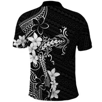 Black Hawaii Polo Shirt Hammerhead Shark Tattoo Curve Polynesian - Polynesian Pride
